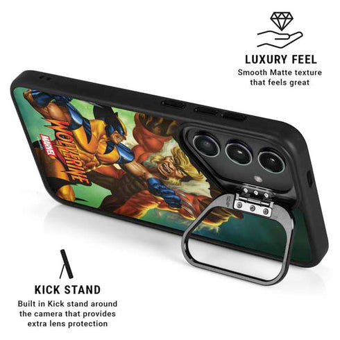 Marvel X-Men Wolverine Vs Sabretooth Galaxy S25 Ultra Kickstand Case